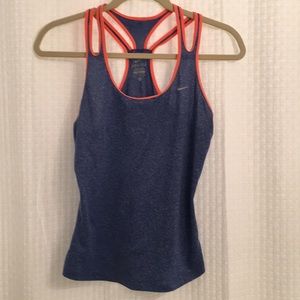 Nike Dri Fit Tank Top Blue Sz Small